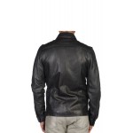 SQUARE NECK LINED LEATHER SHIRT FOR MEN GENUINE LEATHER SEXY SEXY SHIRTS